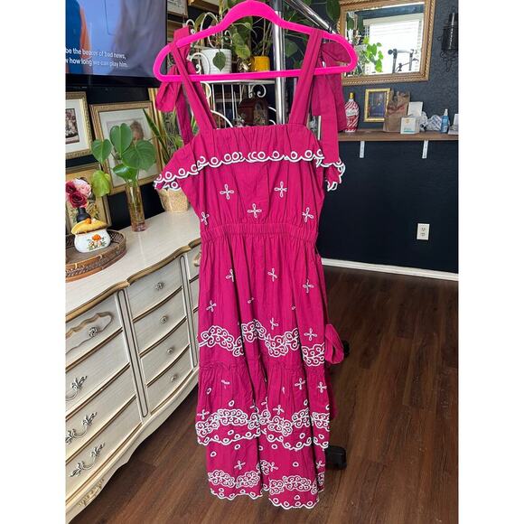 NWT Roller Rabbit Peonia Embroidered Eleanor Dress - Picture 1 of 13